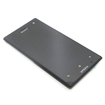 Sony Xperia Acro S Etukuori & LCD Näyttö Musta