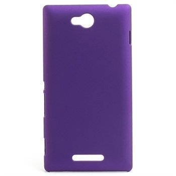 Sony Xperia C Kumipintainen Napsautuskotelo Violetti