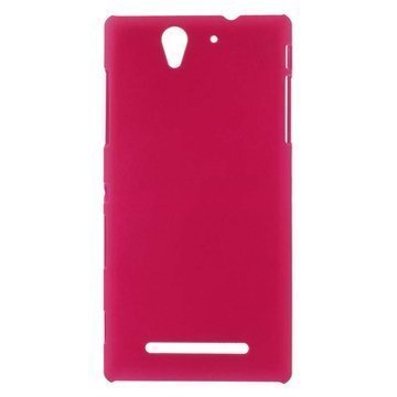 Sony Xperia C3 Xperia C3 Dual Kumipintainen Napsautuskotelo Kuuma Pinkki