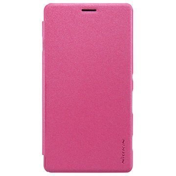 Sony Xperia C4 Xperia C4 Dual Nillkin Sparkle Smart Avattava Kotelo Kuuma Pinkki