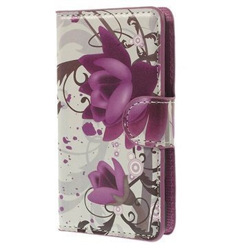 Sony Xperia E Xperia E Dual Wallet Nahkakotelo Lotus