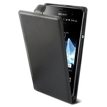 Sony Xperia E1 Xperia E1 Dual Ksix Vertical Flip Nahkakotelo Musta