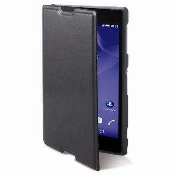 Sony Xperia E3 Xperia E3 Dual Ksix Avattava Nahkakotelo Musta