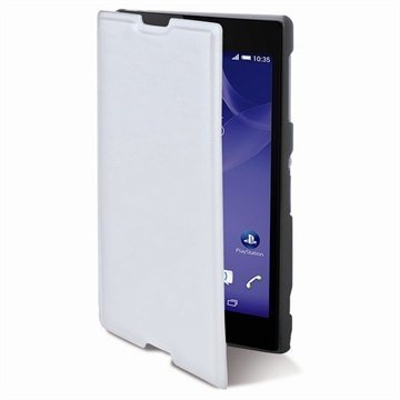 Sony Xperia E3 Xperia E3 Dual Ksix Avattava Nahkakotelo Valkoinen