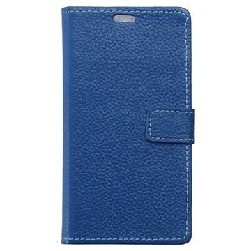 Sony Xperia E4 Xperia E4 Dual Nahkainen Lompakkokotelo Sininen