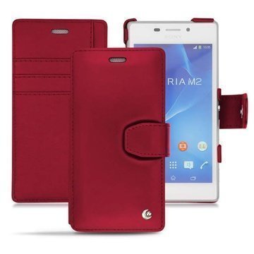 Sony Xperia M2 M2 Dual Noreve Tradition B Wallet Leather Case Red