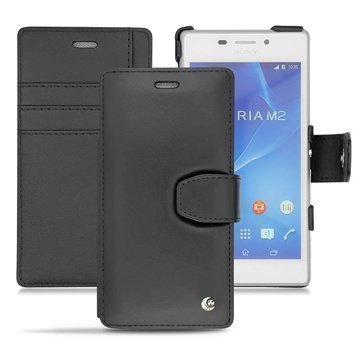 Sony Xperia M2 M2 Dual Noreve Tradition B Wallet Nahkakotelo Musta