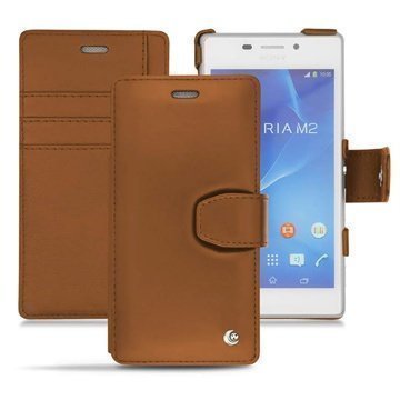 Sony Xperia M2 M2 Dual Noreve Tradition B Wallet Nahkakotelo Ruskea