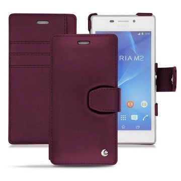 Sony Xperia M2 M2 Dual Noreve Tradition B Wallet Nahkakotelo Viininpunainen