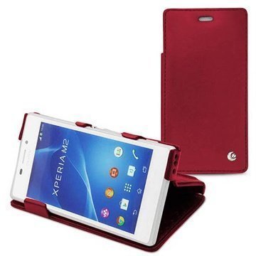 Sony Xperia M2 M2 Dual Noreve Tradition D Flip Leather Case Red