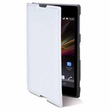 Sony Xperia M2 Xperia M2 Dual Ksix Folio Nahkakotelo Valkoinen