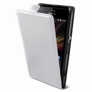 Sony Xperia M2 Xperia M2 Dual Ksix Vertical Flip Nahkakotelo Valkoinen