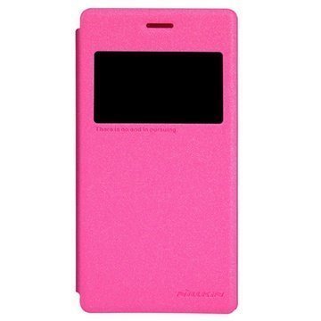 Sony Xperia M2 Xperia M2 Dual Nillkin Sparkle Series Läpällinen Nahkakotelo Kuuma Pinkki