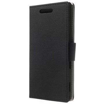 Sony Xperia M2 Xperia M2 Dual Wallet-kotelo Musta
