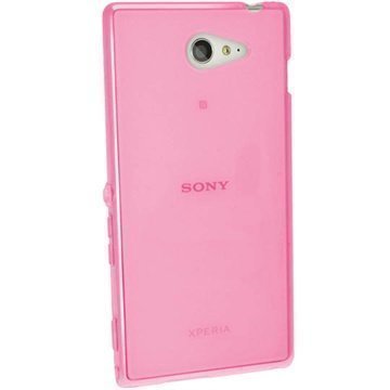 Sony Xperia M2 iGadgitz Frosted TPU-Kotelo Pinkki