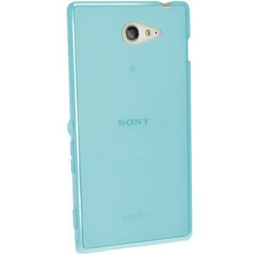 Sony Xperia M2 iGadgitz Frosted TPU-Kotelo Vaaleansininen