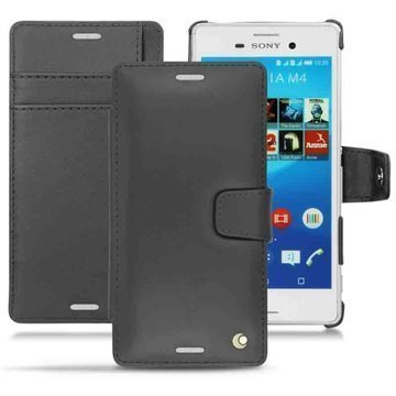 Sony Xperia M4 Aqua Noreve Tradition B Wallet Leather Case PerpÃ©tuelle Black