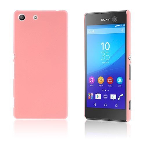 Sony Xperia M5 E5603 / M5 Dual E5633 Kumi Päällystetty Kova Muovikuori Pinkki