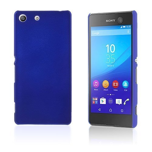 Sony Xperia M5 E5603 / M5 Dual E5633 Kumi Päällystetty Kova Muovikuori Tummansininen