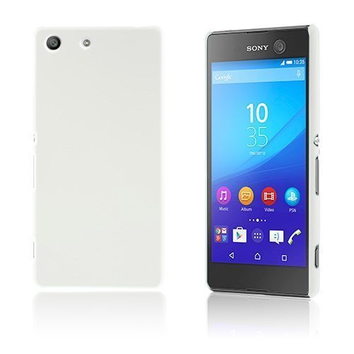 Sony Xperia M5 E5603 / M5 Dual E5633 Kumi Päällystetty Kova Muovikuori Valkoinen