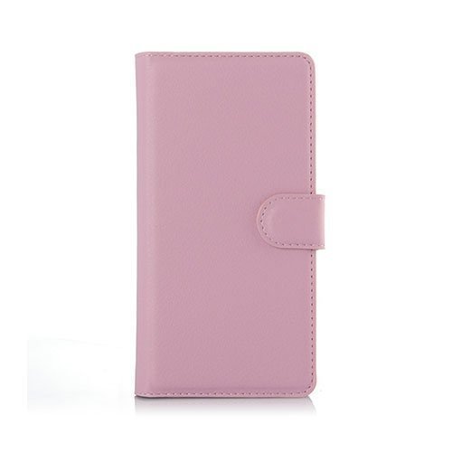 Sony Xperia M5 E5603 / M5 Dual E5633 Litsi Pintainen Nahkakotelo Lompakko Pinkki