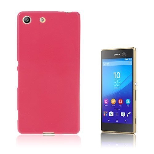 Sony Xperia M5 E5603 / M5 Dual E5633 Yksivärinen Jelly Tpu Kuori Rosee