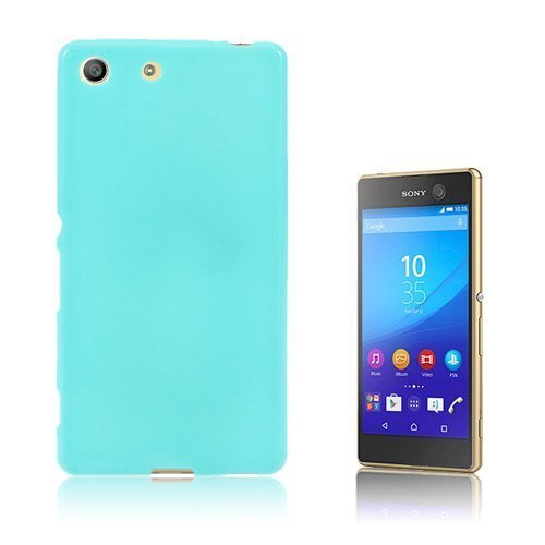 Sony Xperia M5 E5603 / M5 Dual E5633 Yksivärinen Jelly Tpu Kuori Sininen