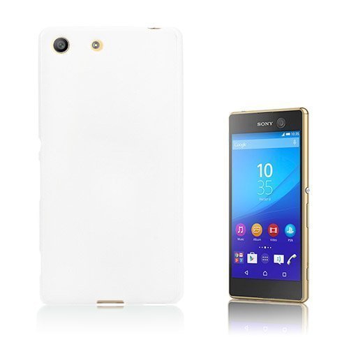 Sony Xperia M5 E5603 / M5 Dual E5633 Yksivärinen Jelly Tpu Kuori Valkoinen