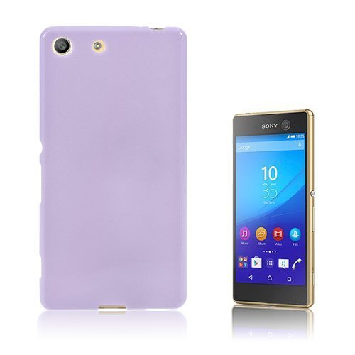 Sony Xperia M5 E5603 / M5 Dual E5633 Yksivärinen Jelly Tpu Kuori Violetti