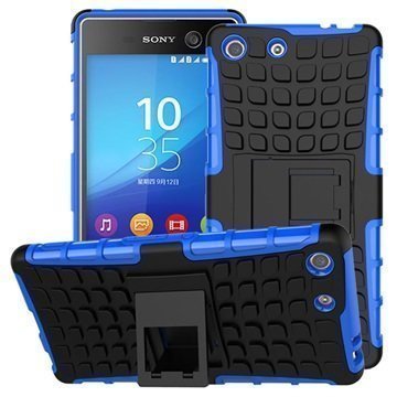 Sony Xperia M5 Xperia M5 Dual Anti-Slip Hybridikotelo Musta / Sininen