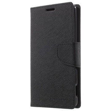 Sony Xperia M5 Xperia M5 Dual Mercury Goospery Fancy Diary Lompakkokotelo Musta