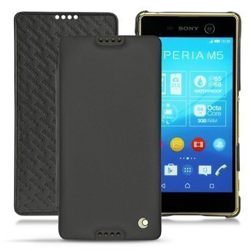 Sony Xperia M5 Xperia M5 Dual Noreve Tradition D Nahkainen Läppäkotelo PerpÃ©tuelle Musta