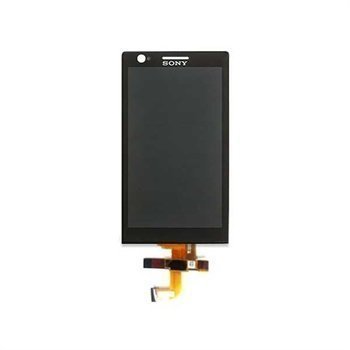 Sony Xperia P Front Cover & LCD Display Black