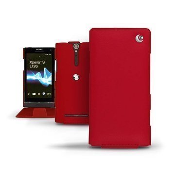 Sony Xperia S Noreve Tradition Läpällinen Nahkakotelo Punainen