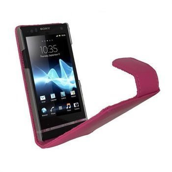 Sony Xperia S iGadgitz Nahkakotelo Pinkki