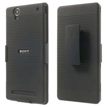 Sony Xperia T2 Ultra T2 Ultra Dual Jalustallinen Vyökotelo Musta