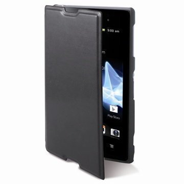 Sony Xperia T3 Ksix Folio Nahkakotelo Musta