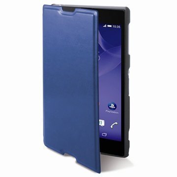 Sony Xperia T3 Ksix Folio Nahkakotelo Sininen