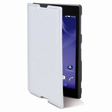 Sony Xperia T3 Ksix Folio Nahkakotelo Valkoinen