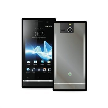 Sony Xperia U Puro Click-On Kotelo Kirkas / Musta