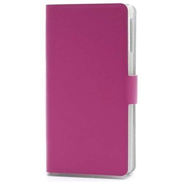 Sony Xperia V Doormoon Wallet Nahkakotelo Kuuma Pinkki