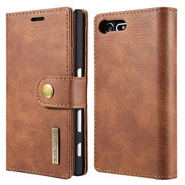 Sony Xperia X Compact Dg.Ming 2-in-1 Wallet Case Brown