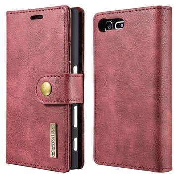 Sony Xperia X Compact Dg.Ming 2-in-1 Wallet Case Red