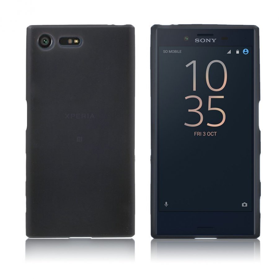 Sony Xperia X Compact Matta Joustava Muovikuori Musta