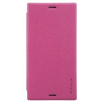 Sony Xperia X Compact Nillkin Sparkle ikkunallinen läppäkotelo â" Kuuma Pinkki