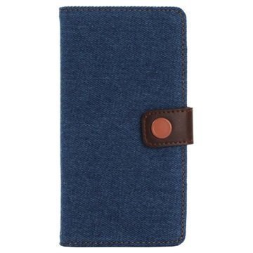 Sony Xperia X Farkku Lompakkokotelo Sininen