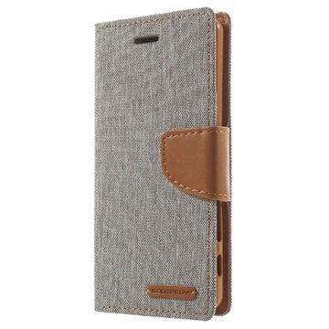 Sony Xperia X Mercury Goospery Canvas Diary Lompakkokotelo Harmaa