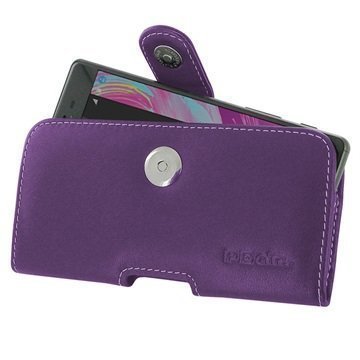 Sony Xperia X PDair Vaakasuuntainen Nahkakotelo Violetti