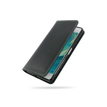 Sony Xperia X Performance PDair Deluxe Book Type Nahkakotelo Musta