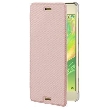 Sony Xperia X Roxfit Premium Book Suojakotelo Ruusukulta